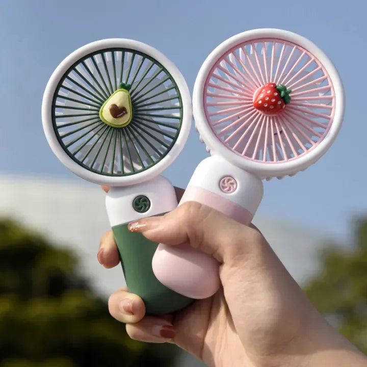 TRIMUX Mini Hand-held fan Portable USB small fan Mute large wind belt