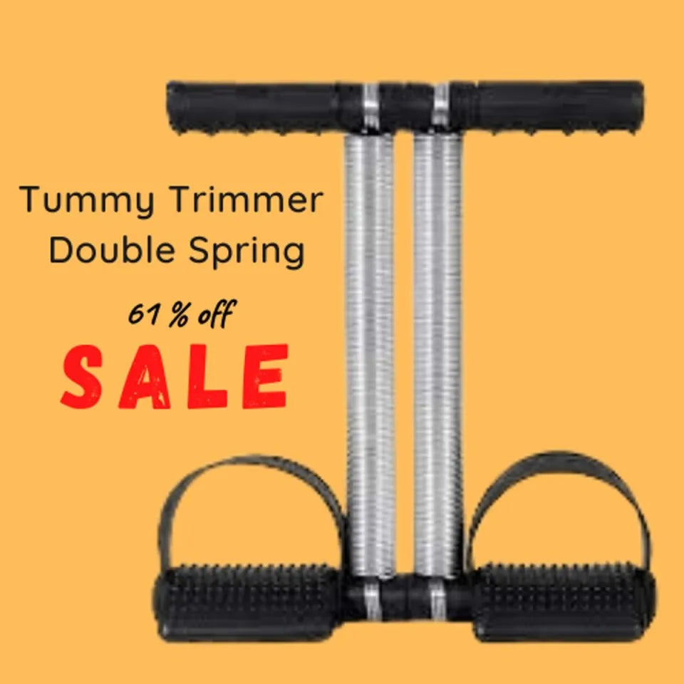 Tummy Trimmer Double Spring & Single Spring High Quality Belly Fat Burner Body Fitness Weight loss Machine Home Gym For Men and Women Exercise equipment