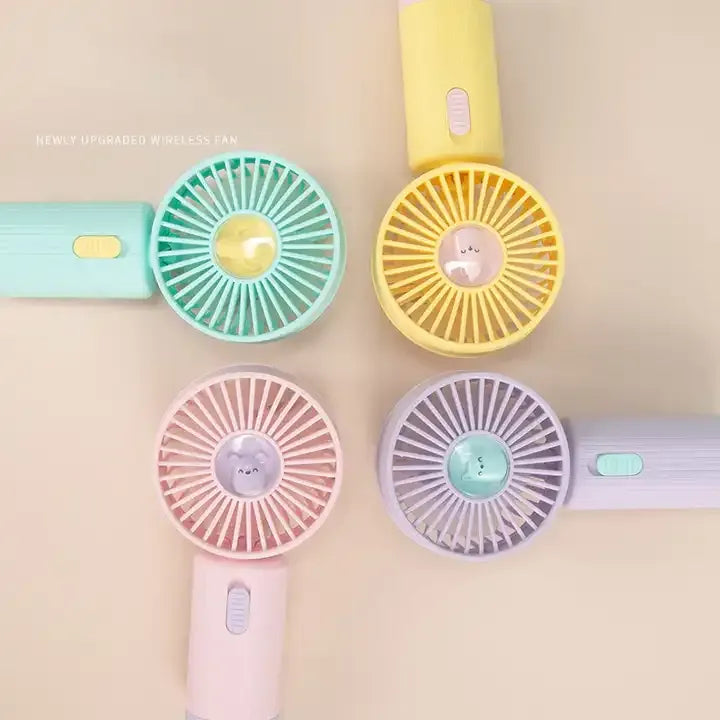 TRIMUX Mini Hand-held fan Portable USB small fan Mute large wind belt