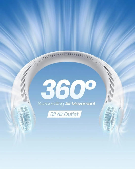 Portable Neck Fan, Hands Free Bladeless Fan, Operated Wearable Personal Fan,