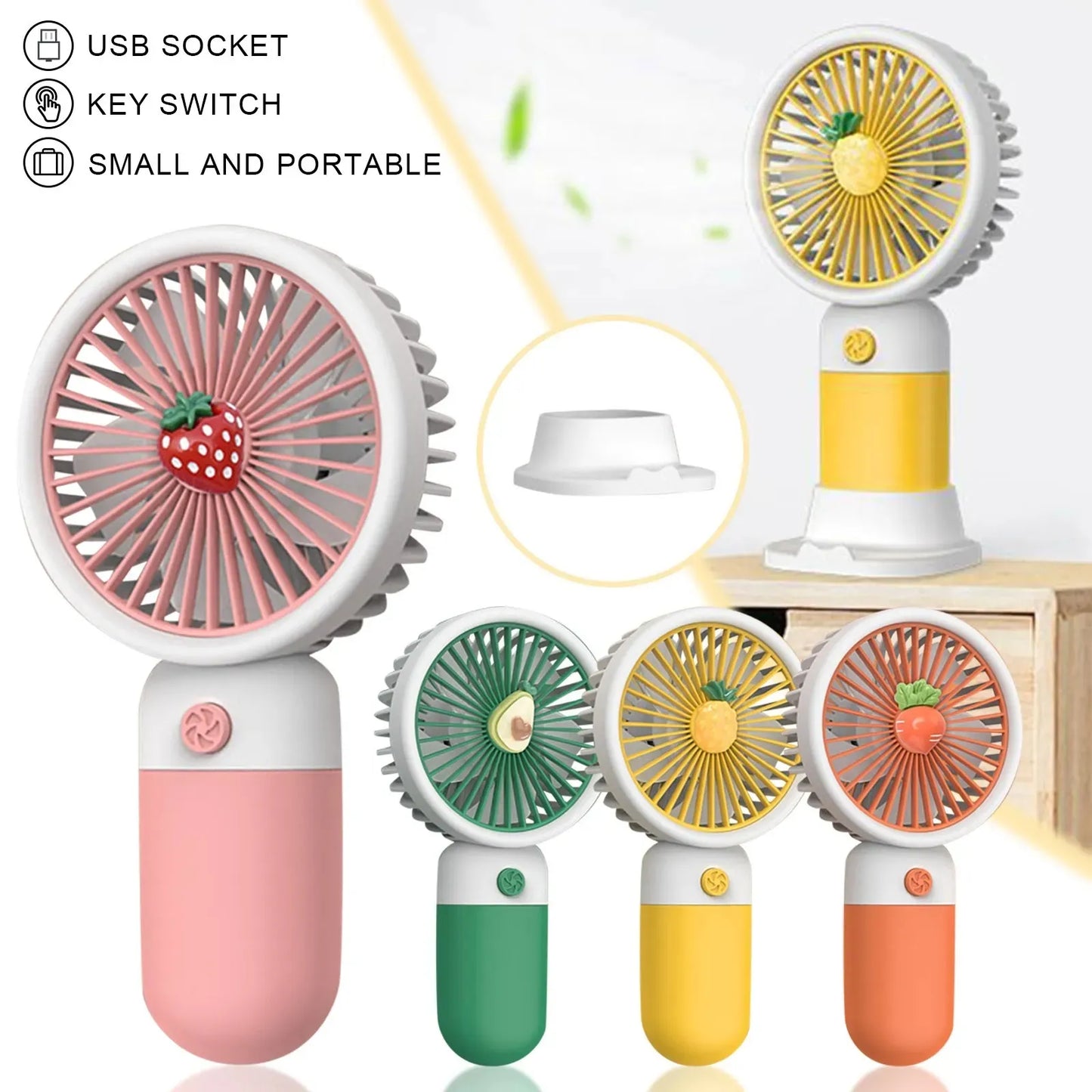 Mini Fan Rechargeable /Hanheld Desktop USB Fan Electric Portable Mini Desk Fan for Kids