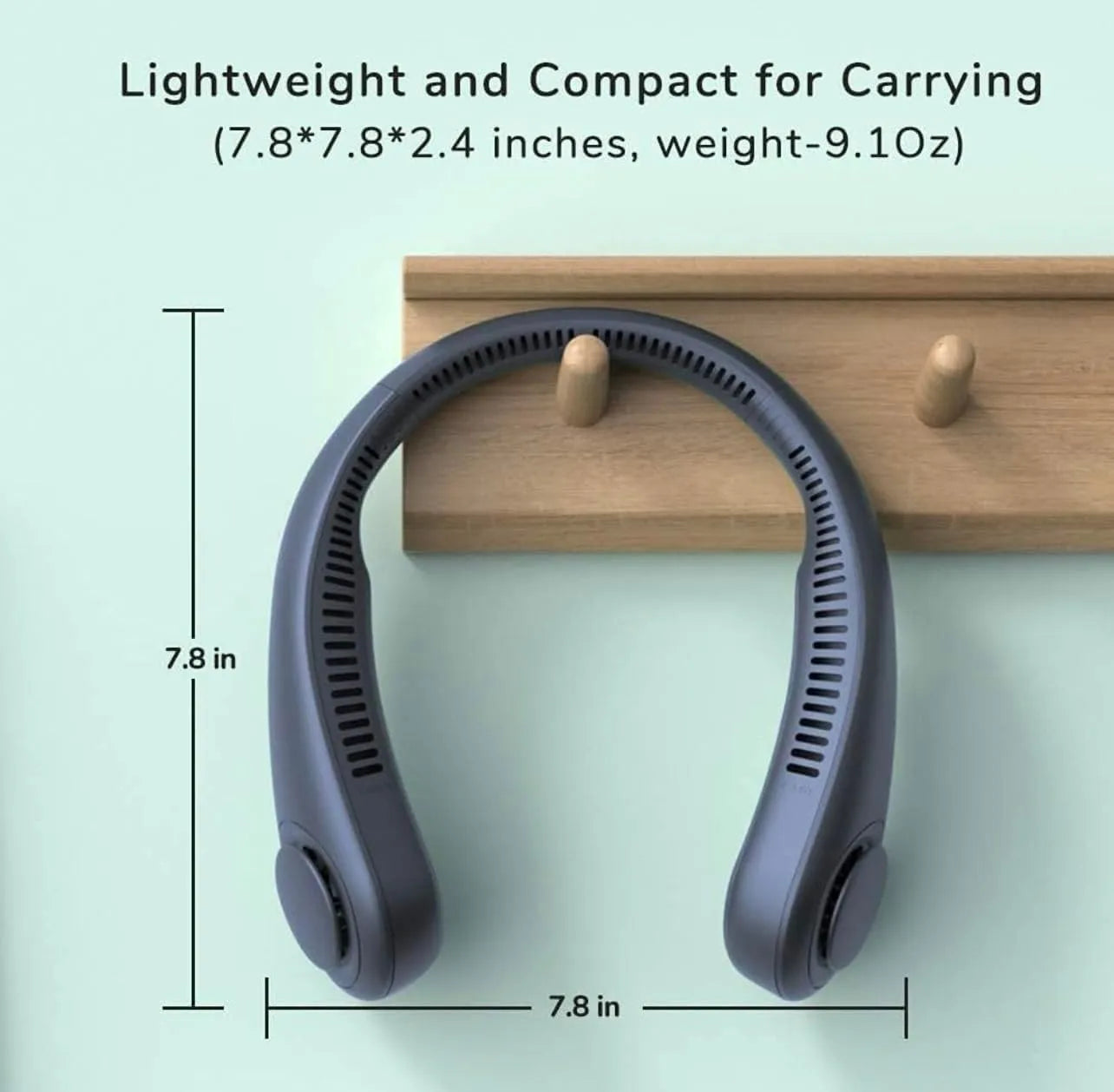 Portable Neck Fan, Hands Free Bladeless Fan, Operated Wearable Personal Fan,
