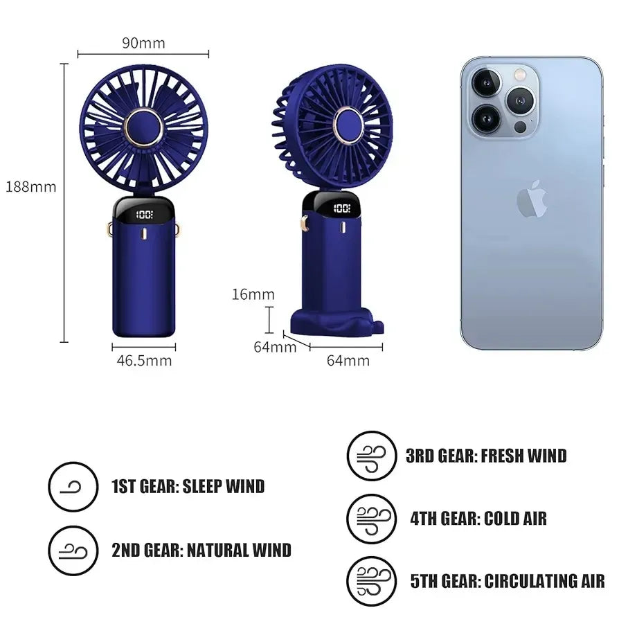 Mini Fan Rechargeable /Hanheld Desktop USB Fan Electric Portable Mini Desk Fan for Kids