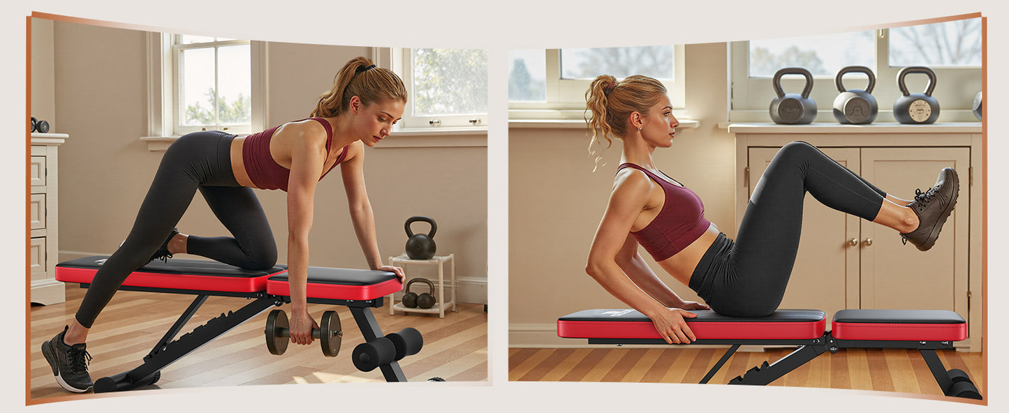NICEPEOPLE Adjustable Weight Bench for Home Gym