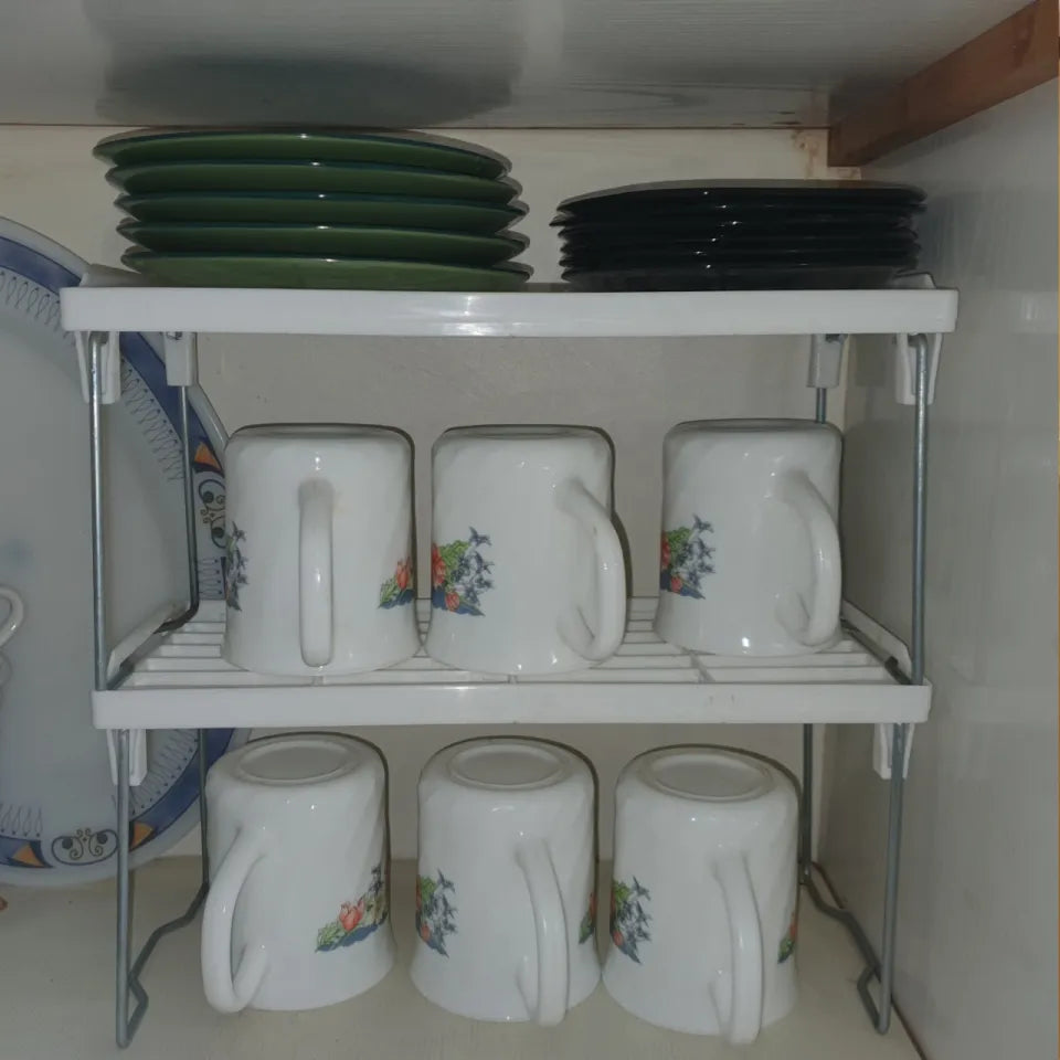 1 Piece Folding Stack up shelf for spice jars Cabinet Shelves foldable Shelf Stand Spice Jars